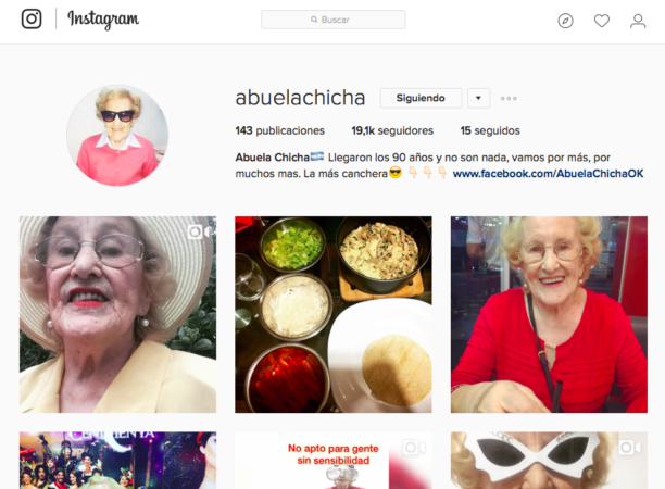Abuela Chicha en Instagram