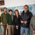 Foto de equipo de autores y directores junto a Microteatro y Fundación Anesvad