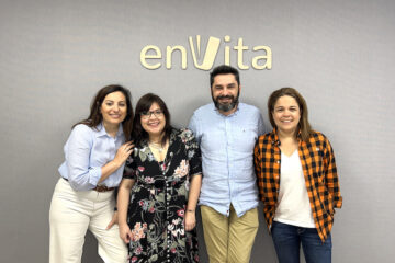 Equipo Envita de esquerda a dereita, Noelia Lopez, Marta Pena responsable de Proxectos, Esteban Grandal CTO, e Sandra Martinez CMO
